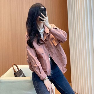 【店鋪熱銷】外套女春秋短版百搭休閒小個子工裝風衣秋款女裝2025年新款短外套