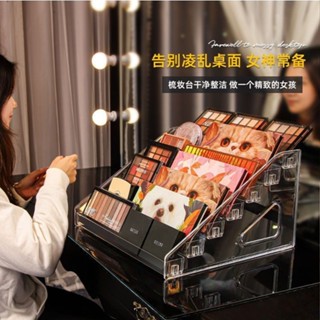 限時優惠多功能指甲油展示架亞克力美甲眼影盤化妝品口紅置物架吧唧收納盒