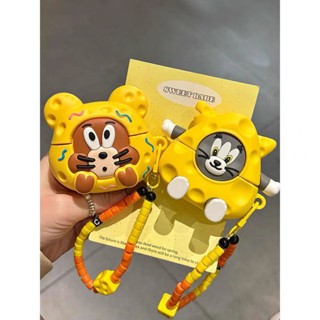 【店鋪熱銷】適用於蘋果無綫耳機保護殼 可愛傑瑞鼠湯姆適用 AirPods 4代耳機殼pro2蘋果無線藍牙耳機套3代