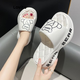 Lovito 女士休閒卡通夏季平底涼鞋 LFA69018