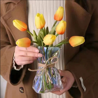 促銷 ins花瓶 北歐透明玻璃花瓶 水養鮮花 玫瑰插花 餐桌裝飾擺件