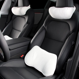 適用於特斯拉Model3YSX座椅頭枕腰靠煥新版護頸枕汽車用品配件