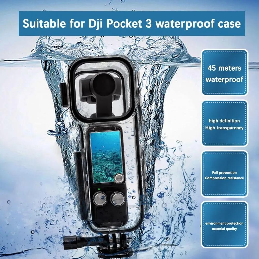 適用於 DJI Pocket3 高透明 PC 保護殼 PTZ 相機潛水保護殼防水防摔相機配件