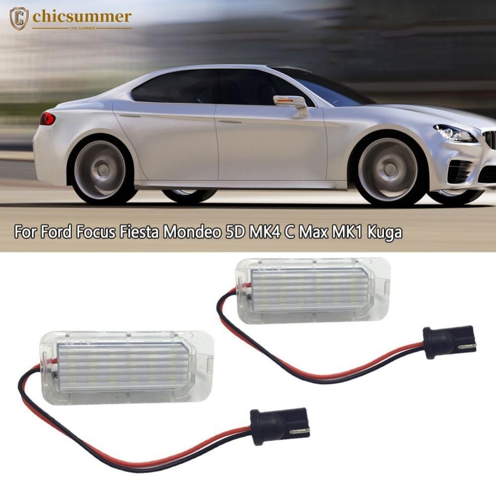 FIESTA Chicsummer 1Pc 12V 汽車牌照燈 T10 LED 燈汽車配件適用於福特福克斯嘉年華蒙迪歐