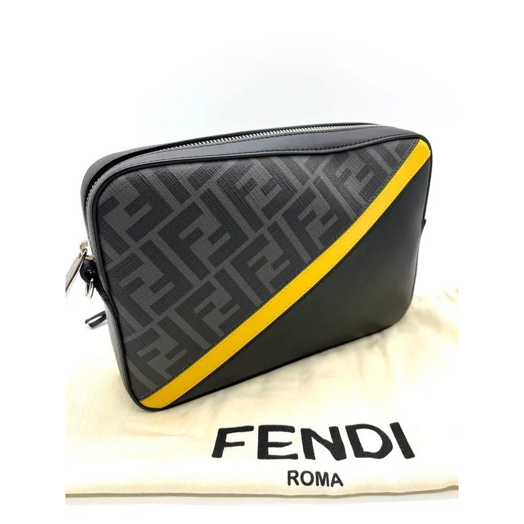 FENDI 芬迪 肩背包 Zucca花紋 灰色 日本直送 二手