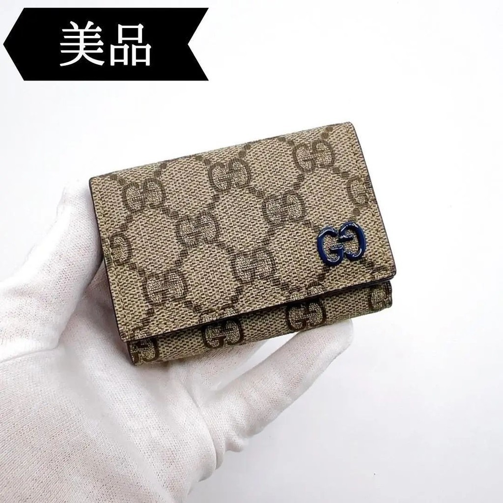 GUCCI 古馳 錢包 GG Supreme 三折 mercari 日本直送 二手