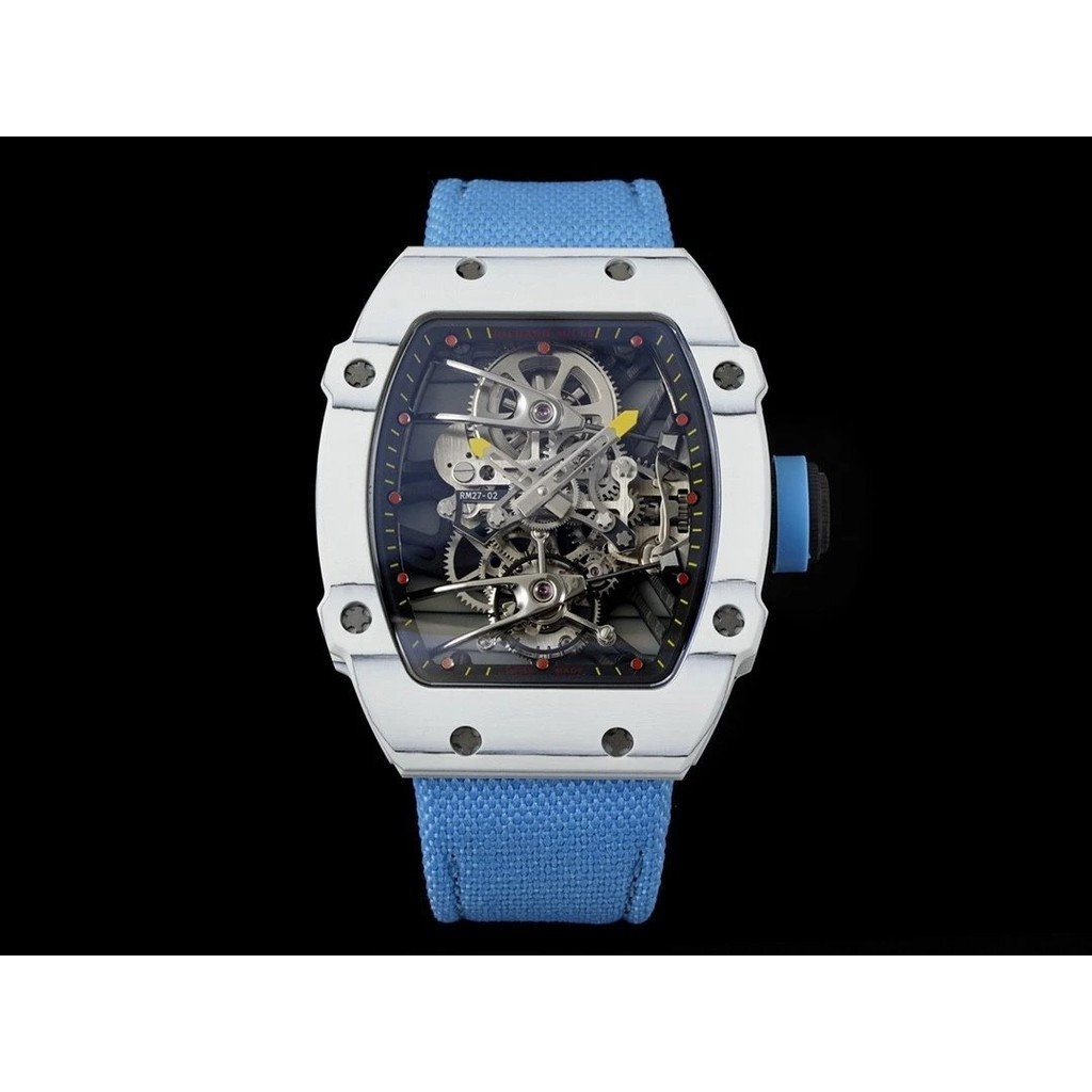 新款手錶RM 27-02  陀飛輪機械腕錶碳纖維錶殼