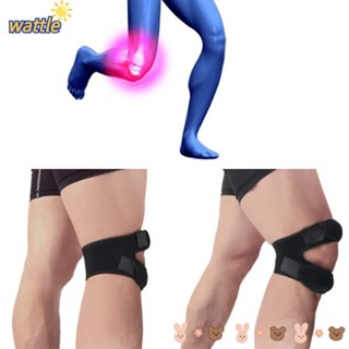 Wa-sport 護膝,聚酯可調節半月板固定器,固定膝蓋運動護膝