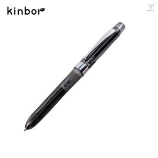 Kinbor Rolling Pens 高級旋轉圓形圓珠筆細點(0.5 毫米)黑色墨水簽名可再填充筆辦公商務學習禮物