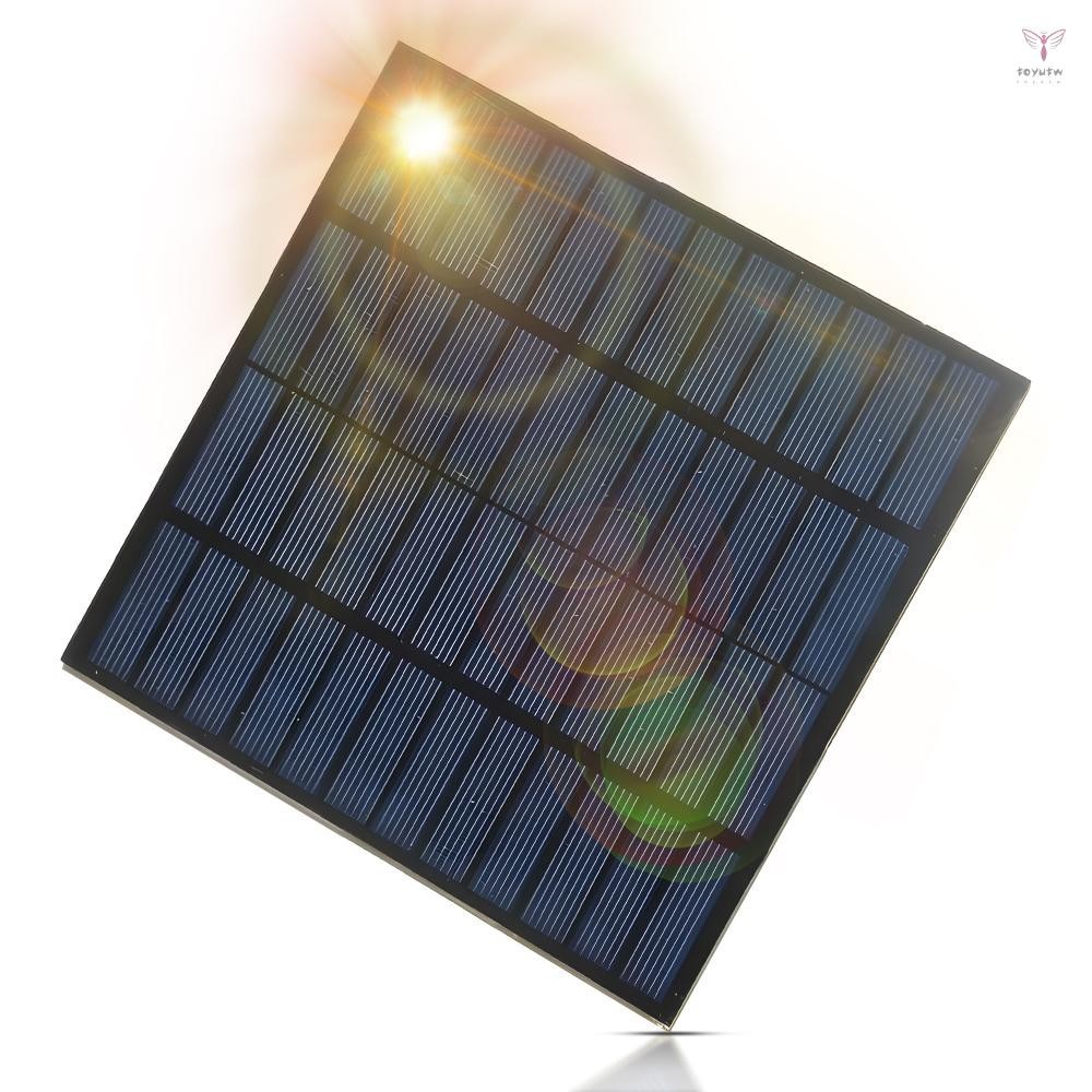 Uurig)3 瓦太陽能電池板 18.6% 高效多晶矽電源充電器 IPX6 防水 250mA 光伏模塊 DIY 12 伏