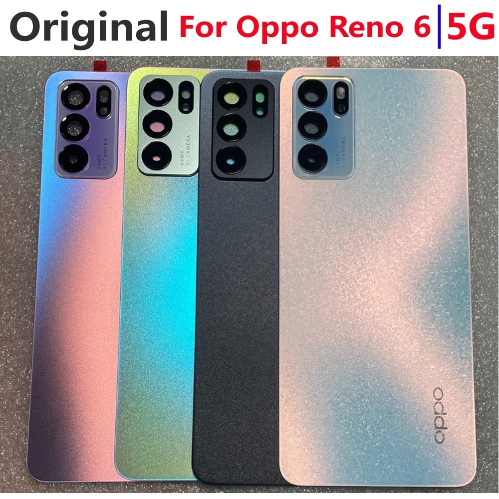 6.43 英寸適用於 OPPO Reno6 5G 電池後蓋後門玻璃盒適用於 OPPO Reno 6 5G 電池蓋更換維修