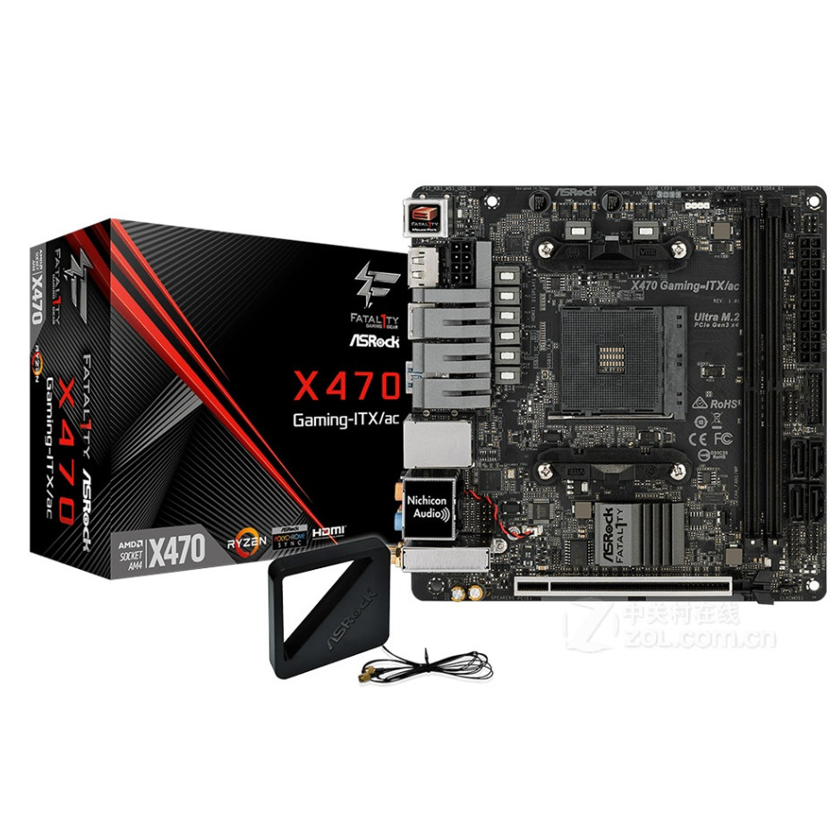 【現貨】華擎X470 Gaming-ITX/ac臺式機am4主板AMD R7 5600g5700 5950xcpu