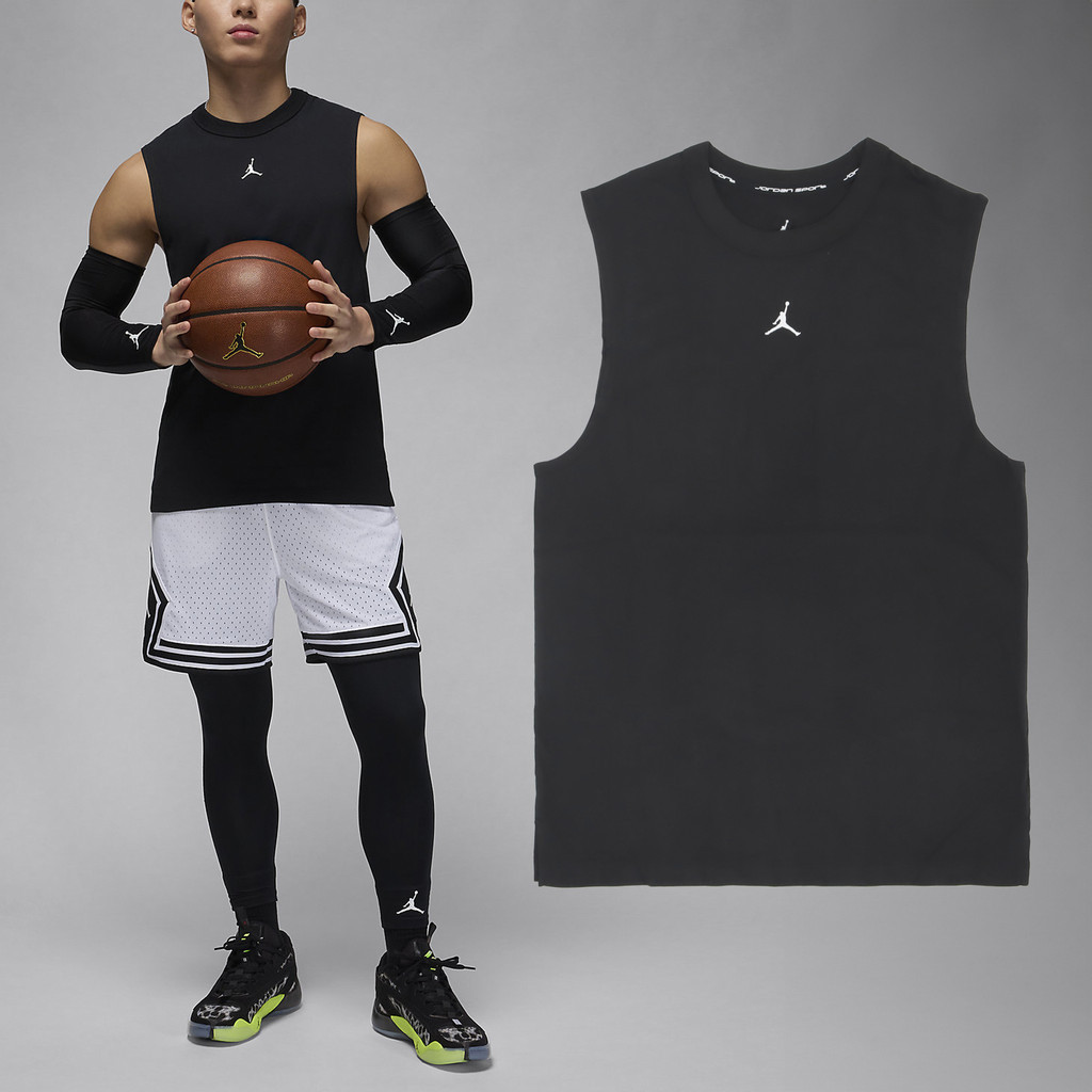 Nike 背心 Jordan Sport 男款 黑 喬丹 無袖 排汗 合身  [ACS] FN5857-010