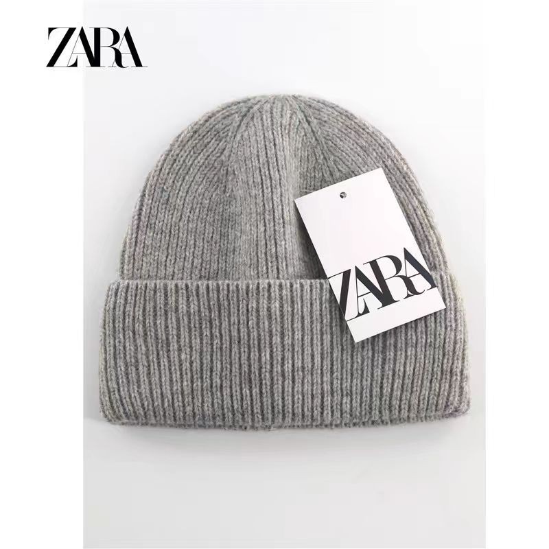 ZABA羊毛帽毛帽男女百搭保暖防寒羊絨針織帽秋冬護耳圓頂冷帽