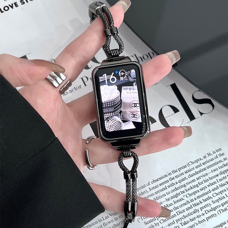 LATAN-Redmi 手環 Pro 銅鏈款錶帶 小米手環7Pro 手錶帶 紅米手環Pro腕帶 金屬手鍊式腕帶 小香風手