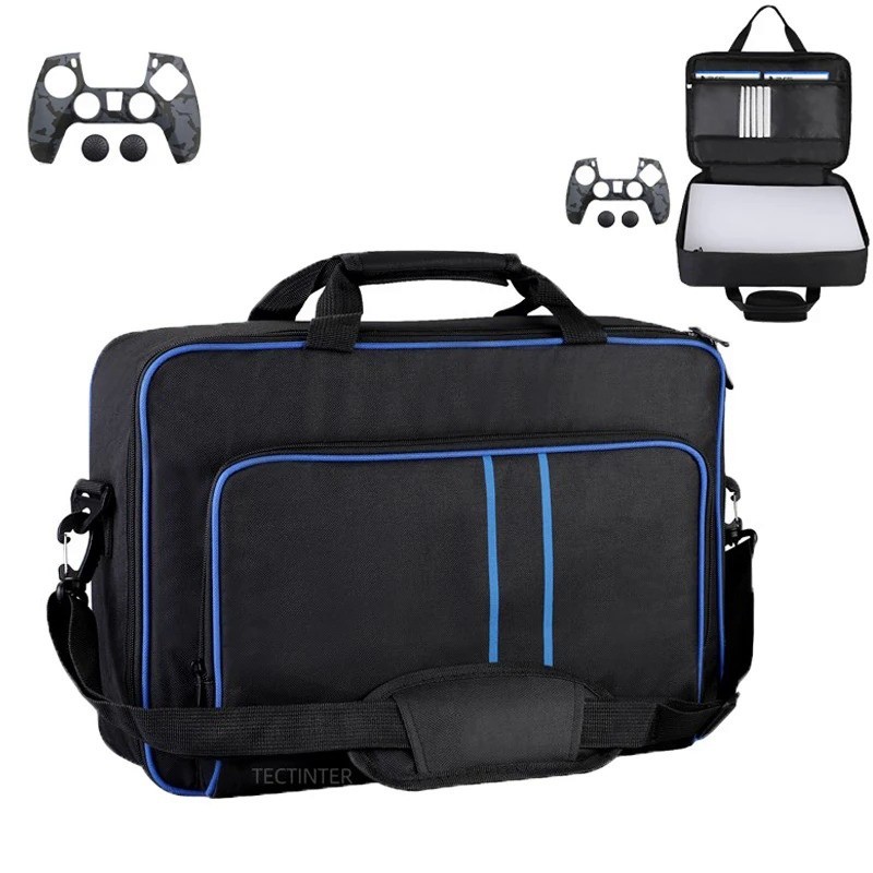 SONY PLAYSTATION 適用於 PS5 手持收納包旅行便攜包適用於索尼 Playstation 5 保護肩大收