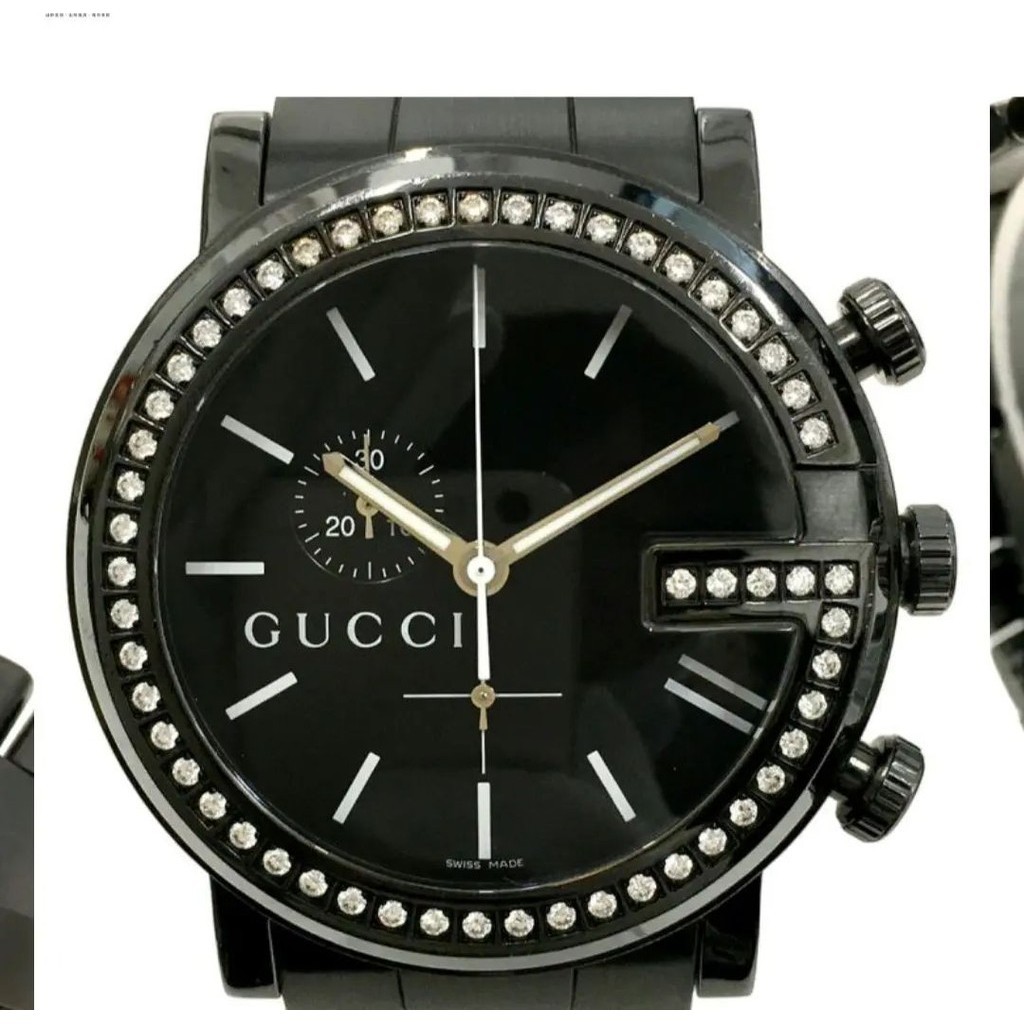 GUCCI 古馳 手錶 錶圈 101M ㄇ字型拉鍊 鑽石 計時 mercari 日本直送 二手