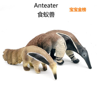 🌈兒童認知實心模擬野生動物玩具模型食蟻獸哺乳動物塑膠擺件