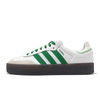 adidas 休閒鞋 Sambae W 女鞋 白 綠 膠底 厚底 德訓鞋 Samba 愛迪達 [ACS] IE9105