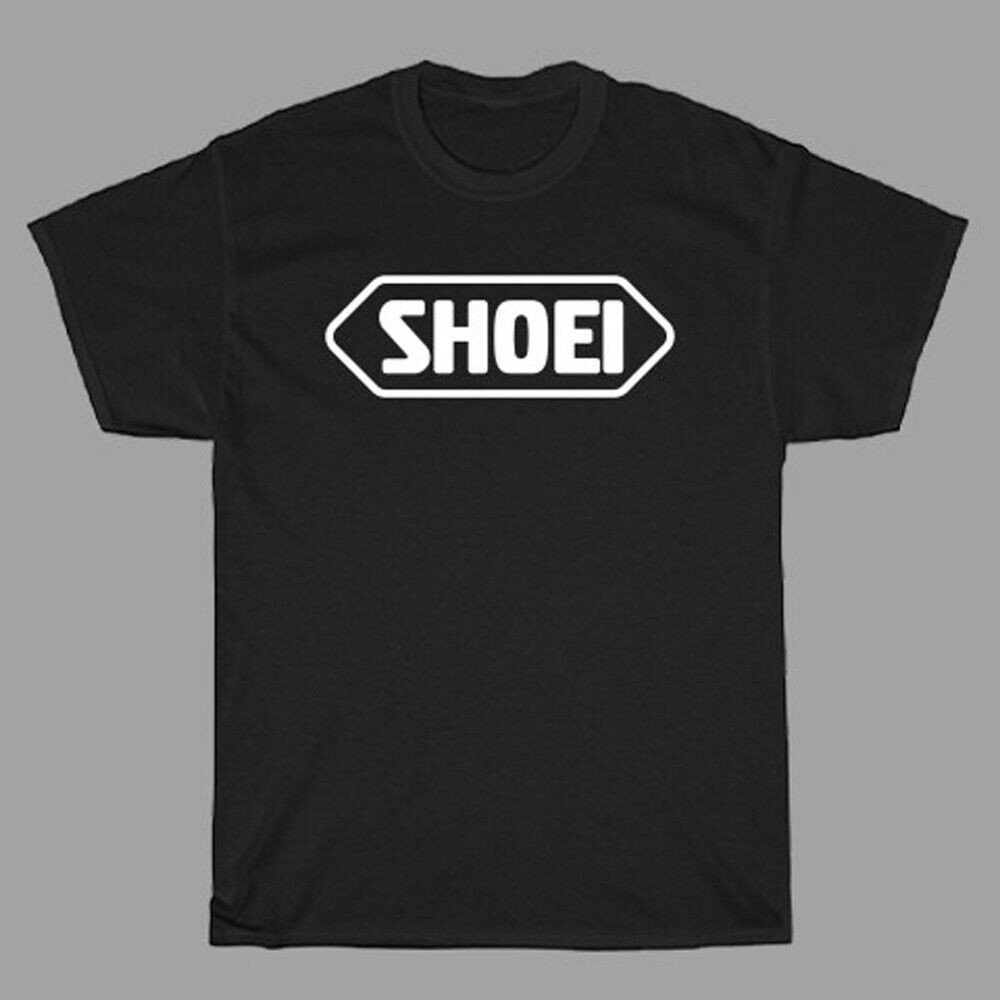 Good Printed Soft Shoei 頭盔徽標男式黑色 T 恤