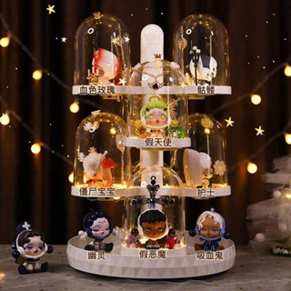 🔥免運🔥泡泡瑪特展示盒盲盒收納盒亞克力盲盒箱子密林古堡展示臺公仔收納公仔展示盒 公仔收納盒 盲盒展示架 透明展示盒