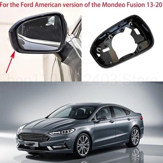 汽車後視鏡外殼框架後視鏡支架黑色適用於福特 Fusion 2013--2020 美國版