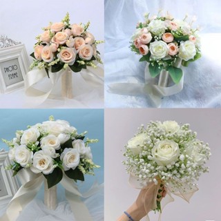手捧花新娘韓式婚禮結婚模擬花束森係婚紗攝影拍照道具