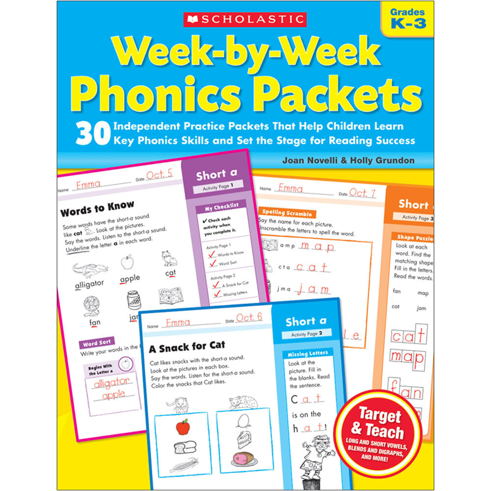 Week-by-Week Phonics Packets ─ Grades K-3/Joan Novelli【禮筑外文書店】
