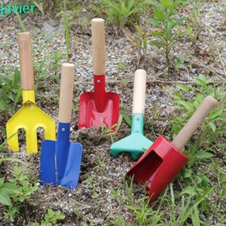 JAVI1ER3/5/6pcs園林工具套裝,鬆土金屬花園工作小工具,色彩繽紛木柄多功能小鏟耙套件