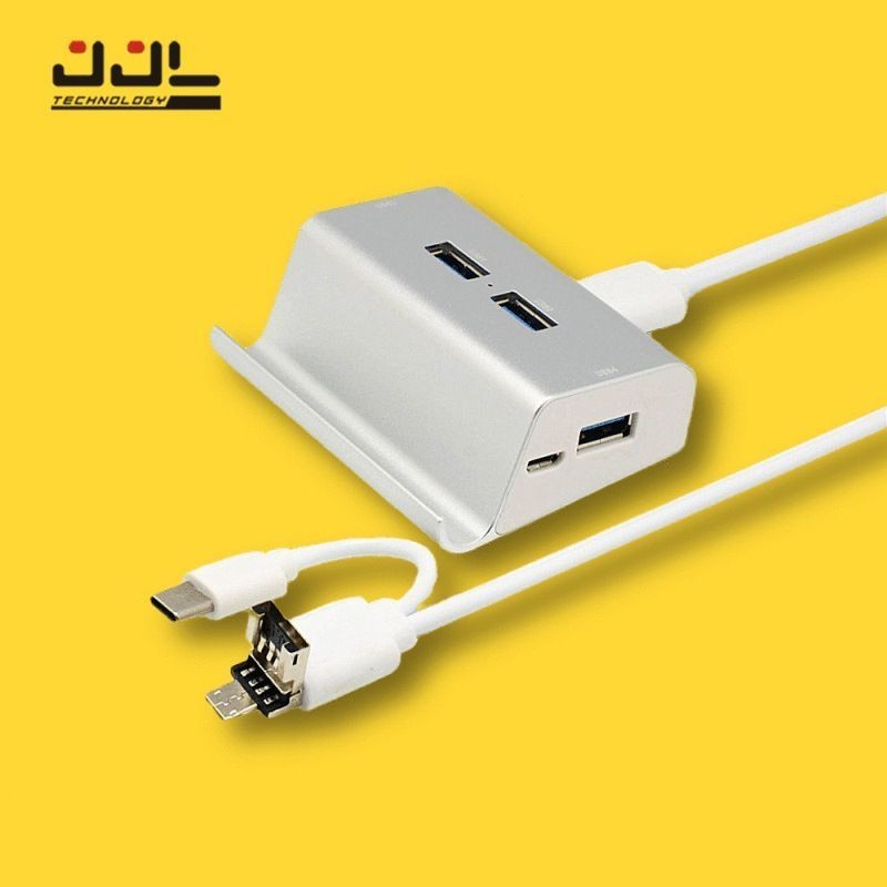 USB集線器擴展分線器電腦接口延長HUB手機平板支架支持OTG鋁合金