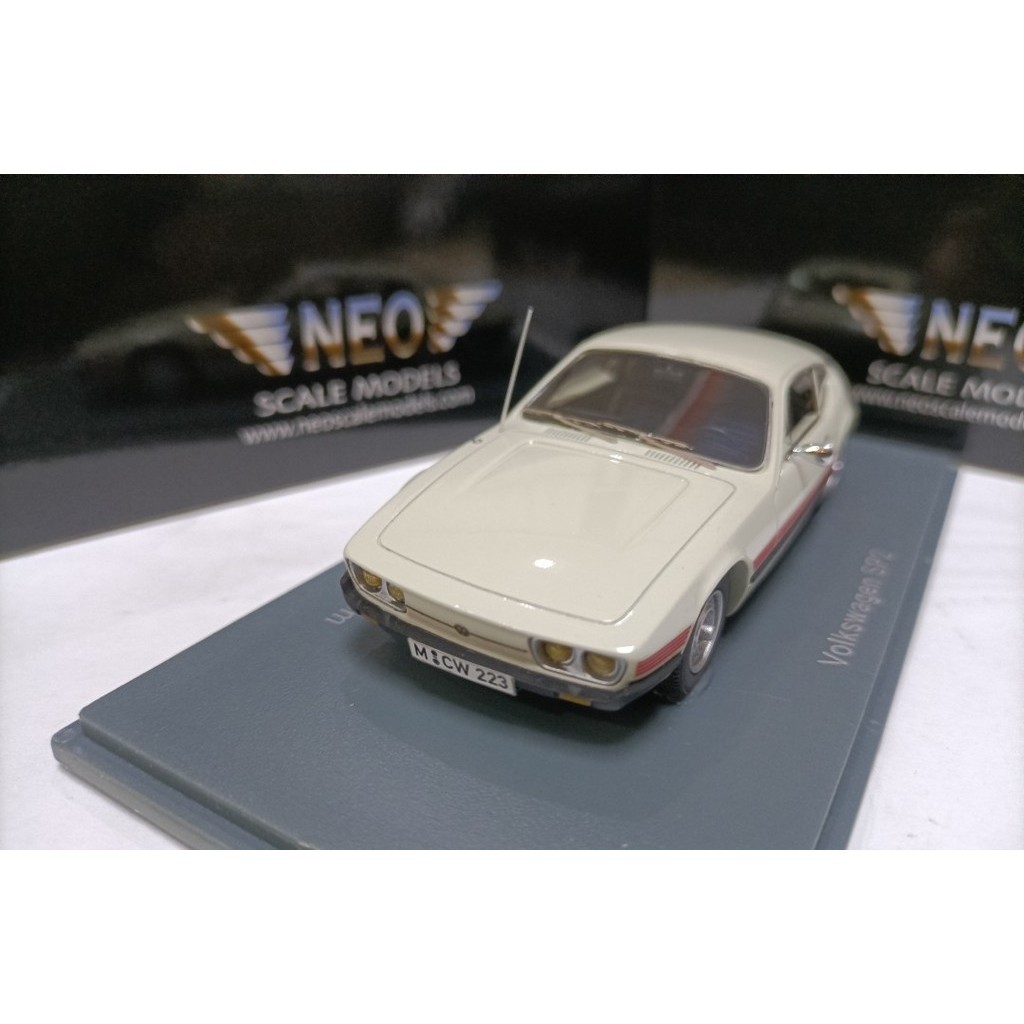 Neo 1 43 大眾仿真雙門跑車模型擺件 Volkswagen SP2 1974 白色
