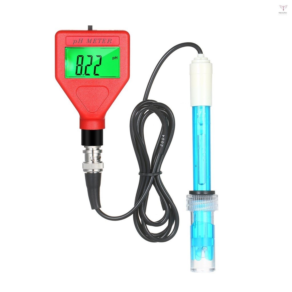 Ph 計 0-14pH 測量範圍水質測試儀 1.5 英寸 LCD PH 筆,帶綠色背光,用於水釀造食品醬水產養殖實驗室