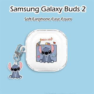 SAMSUNG [快速發貨] 適用於三星 Galaxy Buds 2 手機殼透明卡通圖案軟矽膠耳機殼外殼保護套
