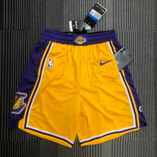 男式全新原創 NBA 洛杉磯湖人隊短褲黃色 H
