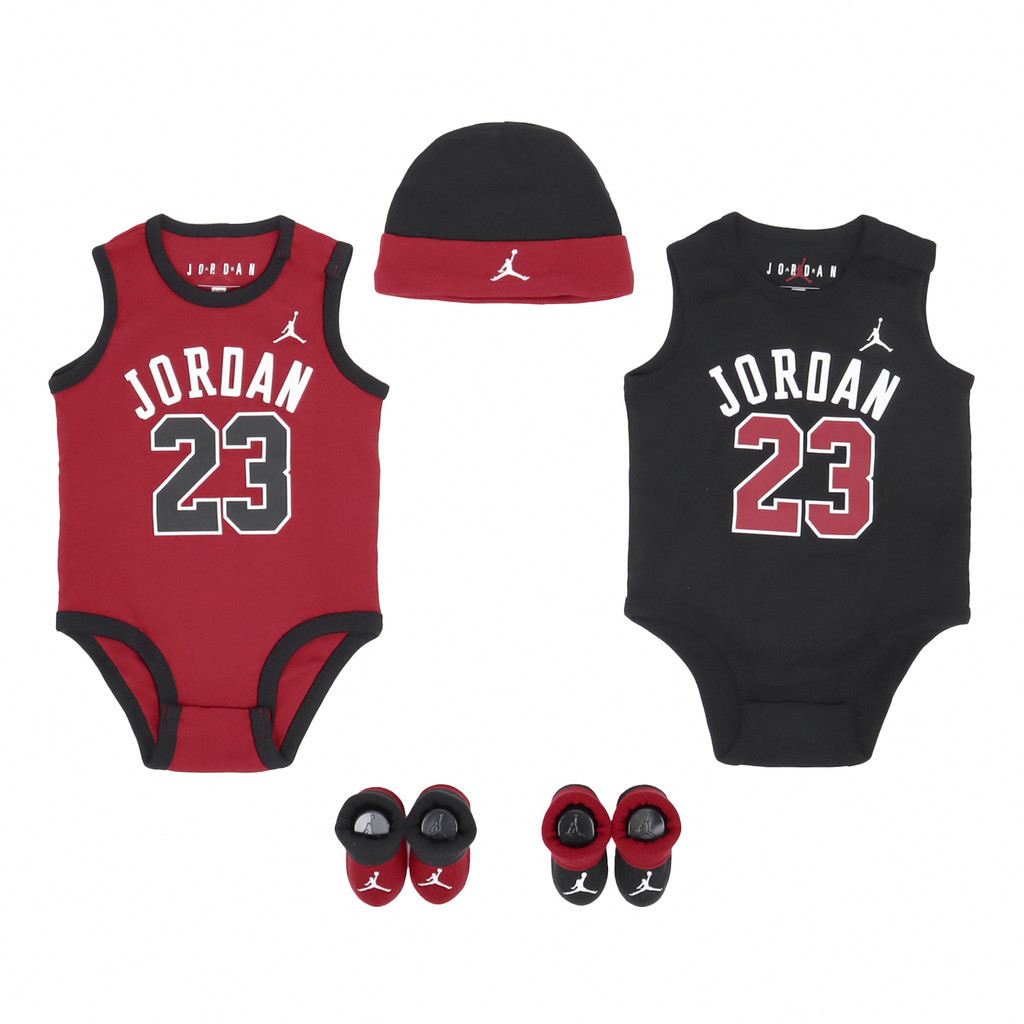 Nike 包屁衣 Jordan 新生兒 嬰幼兒 禮盒組 彌月禮 喬丹 五件組 [ACS] JD2113029NB-001