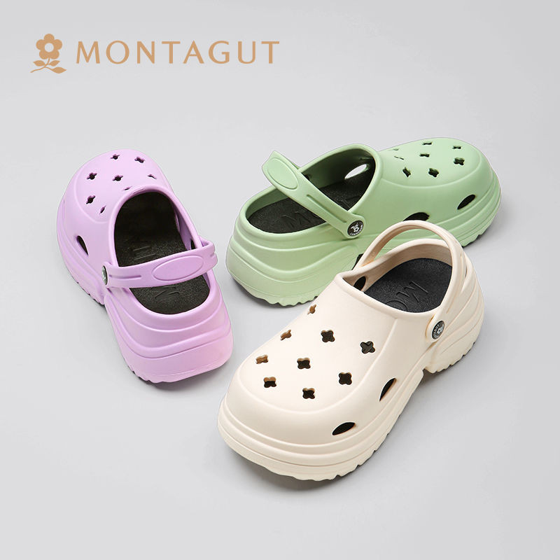 【MONTAGUT】官方正品 多巴胺護士鞋增高厚底拖鞋簡約夏季居傢防滑耐磨舒適涼拖女