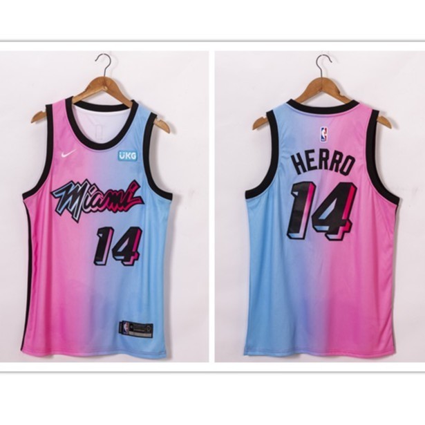 2021 年最新 NBA 球衣邁阿密熱火隊 14 號赫羅運動球衣籃球球衣
