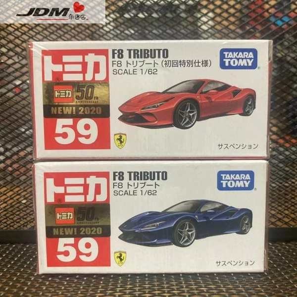 TOMY多美卡TOMICA合金車模紅白盒59號法拉利FERRARI F8 TRIBUTO