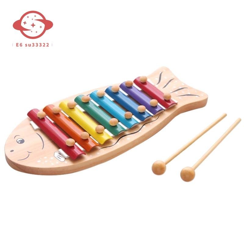 1 件嬰兒教育樂器玩具魚鋼琴小夜卡通魚類小提琴玩具學齡前兒童學生的*佳禮物