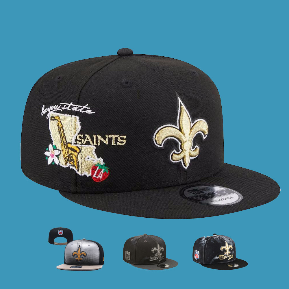 NFL 調整帽 聖徒 New Orleans Saints 棒球帽 男女通用 可調整 彎帽 平沿帽 嘻哈帽 運動帽