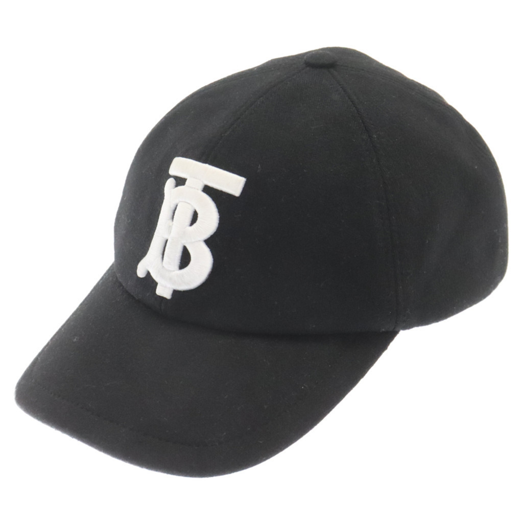 Burberry 博柏利棒球帽TB黑色 刺繡 帽子 日本直送 二手