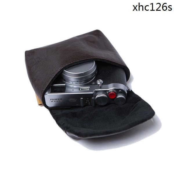 熱銷· Shounenn原創復古相機小包X100v X100F咖啡色軟皮棕色單肩收納袋