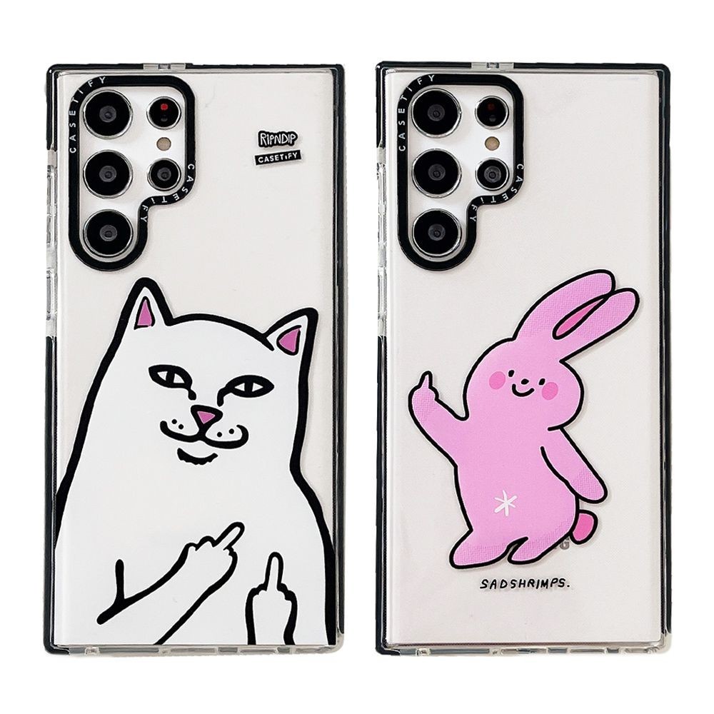 casetify 高級手機殼 貓咪 兔子 SAMSUNG/三星 GalaxyS2 3 Ultra 軟殼 S22 / S2