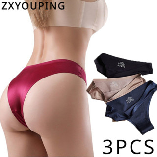 Zxyouping 女士內褲 1/3 件無縫內褲舒適隱形內衣女內衣低腰運動內衣 M-XXL