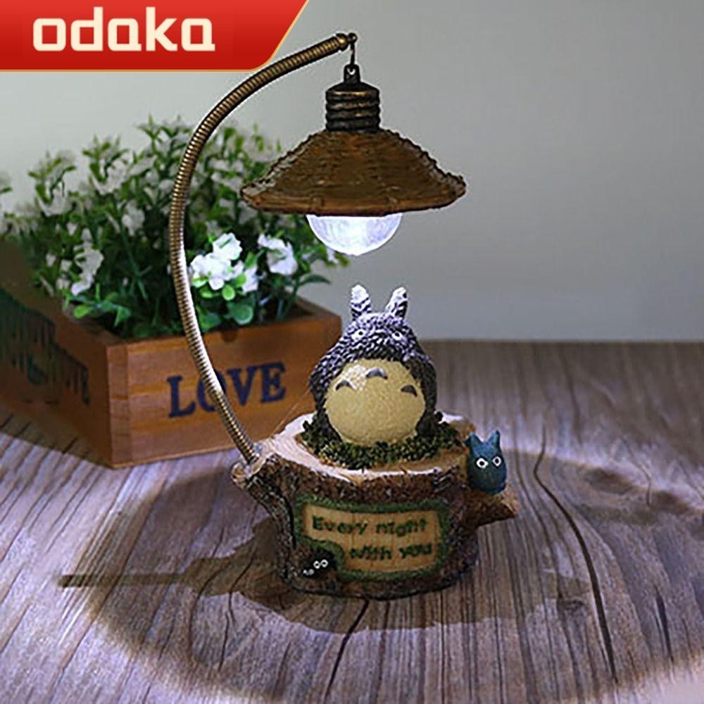 ODAKA筆筒夜燈,多功能裝飾性筆筒,創意路飛龍貓樹脂卡通儲物盒節日禮物