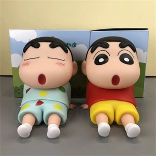 蠟筆小新手機座動漫公仔桌面擺件卡通模型小禮物