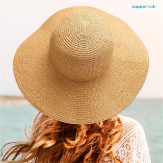 [加一時尚館]女士夏季編織遮陽戶外沙灘可摺疊太陽帽