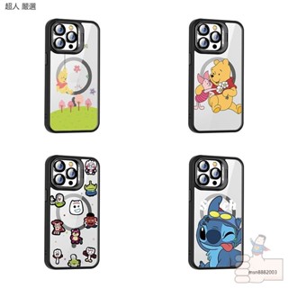 小熊維尼 iPhone16 Pro Max手機殼 蘋果11 12 13 鏡頭支架14 15pro Max總動員磁吸保護殼