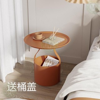 簡約臥室床頭櫃家用現代客廳沙發邊幾北歐風鐵藝儲藏收納桶小茶几 茶几 邊桌 邊幾 側邊桌 陽臺桌 矮桌 茶桌