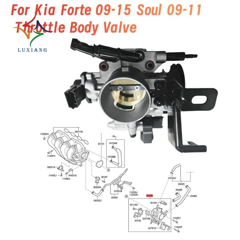 電子節氣門體總成 35100-2B020 適用於 Forte 09-15 Soul 09-11 節氣門體閥 351002